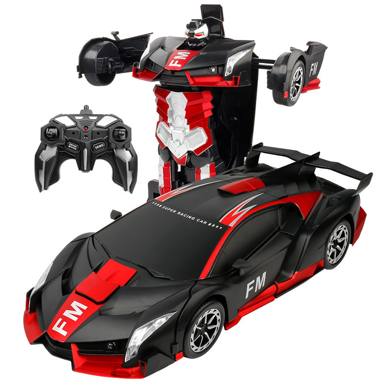 リモコン変形自動車誘導変身金剛ロボット子供玩具レース電気自動車クロスボーダー|undefined