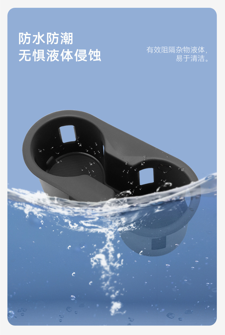 Suitable for 24-26 Models of the Ford Bronco, Central Console Cup Holder Cover, Car Protection Anti-Slip Mat, Automotive Special Accessories Modification Parts
