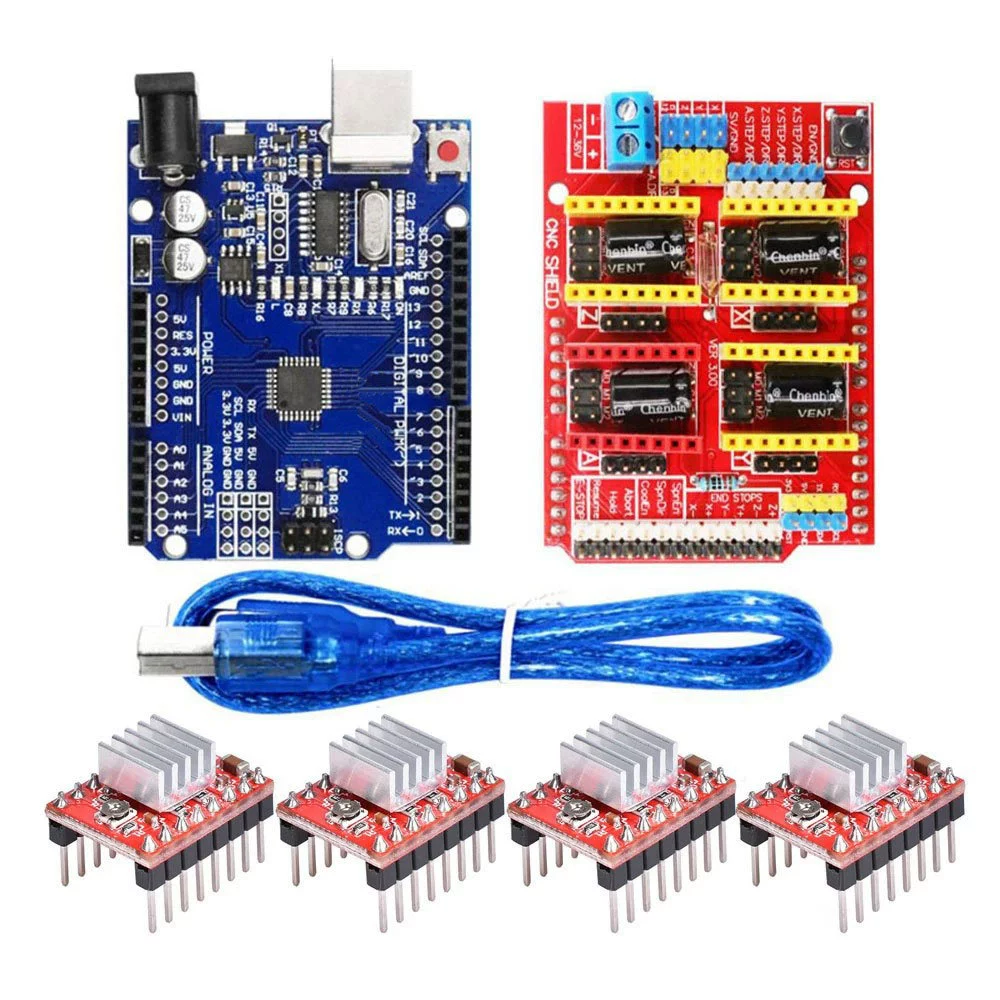 Совместимо с UNO R3 CNC Shield V3 Evree Расширенная плата набор A4988/DRV8825