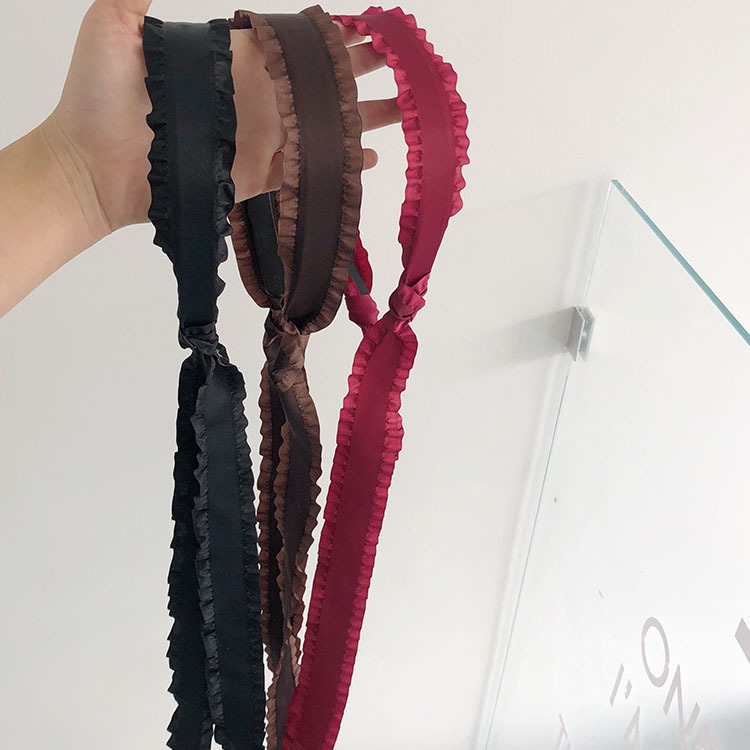 Korean New Ruffled Braided Bowknot Headband display picture 7