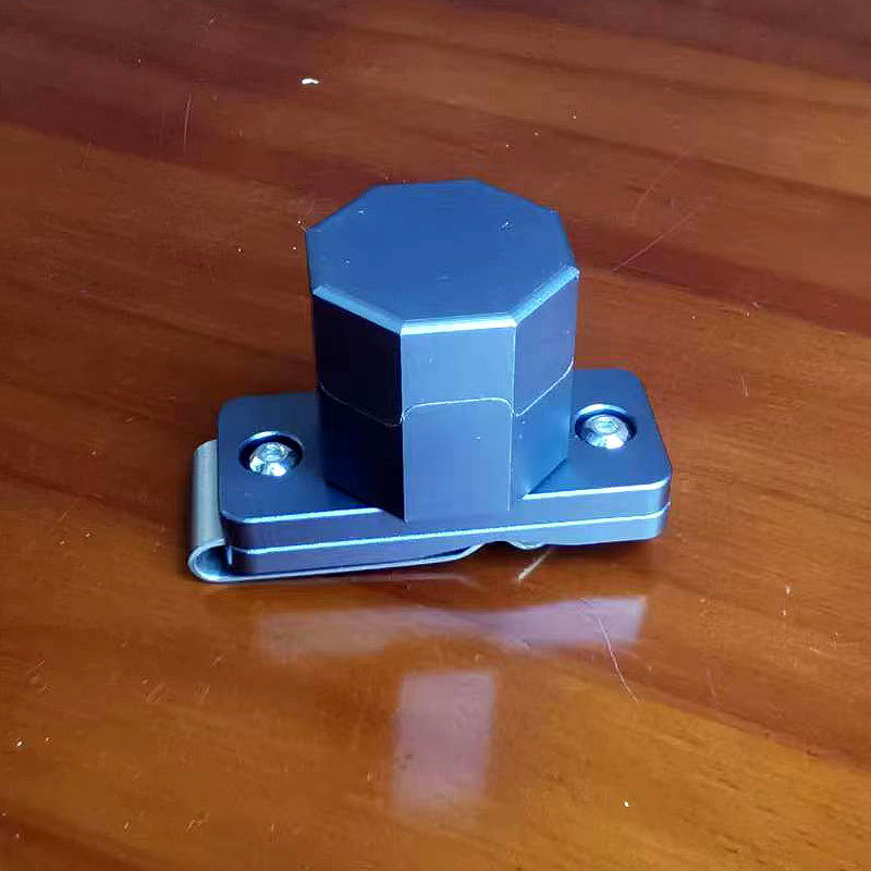 Aluminio octogonal cinturón hebilla tipo tapa de chocolate de metal clip de chocolate traje varilla de billar accesorios de cabeza de cuero suministros de billar