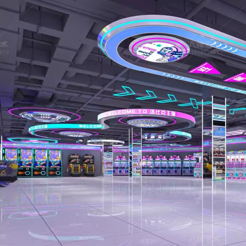 Ciudad de juegos electrónicos módulo de luces de juegos electrónicos parque de juegos de marea espacio centro comercial sala de baile internet café tienda modelado luz