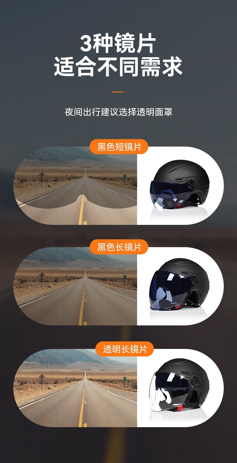 3C Certified Mustang-Style Motorcycle Large Helmet, New National Standard, Unisex Electric Vehicle Summer Safety Helmet