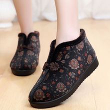 老北京布鞋女棉鞋中老年人女妈妈棉靴子防滑软底加厚保暖冬款