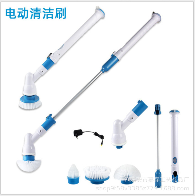 Cross-Border nuevo inalámbrico recargable cepillo de limpieza eléctrico mango largo automático giratorio telescópico impermeable cepillo de limpieza herramienta de limpieza