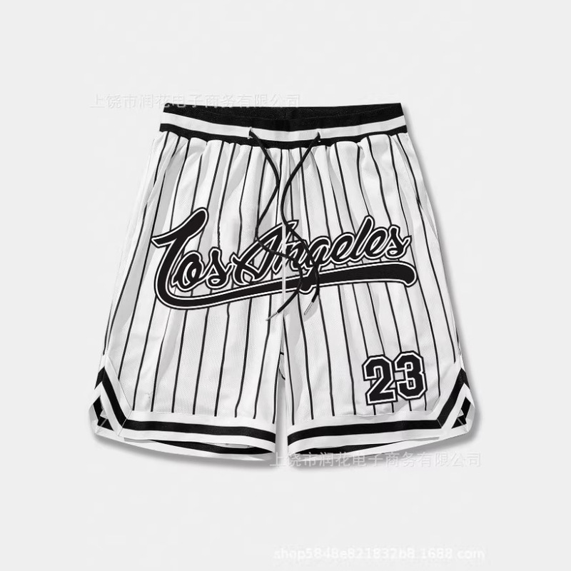 2026 New Cross-Border Foreign Trade Men's Striped Los Angeles No. 23 Basketball Breathable Street Sports Training Shorts 2026 New Cross-Border Foreign Trade Men's Striped Los Angeles No. 23 Basketball Breathable Street Sports Training Shorts