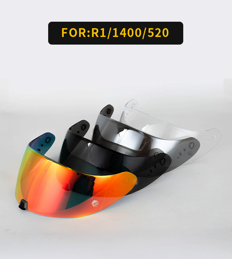 Motorcycle Helmet R1 Lens, Compatible with R1/520/1400 Model Helmet Accessories, Windproof and Sunproof Safety Lens