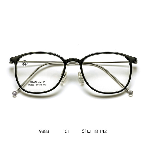 Frame pure titanium ultra-light TR90 glasses anti-radiation glasses wholesale retro optical frame M9883