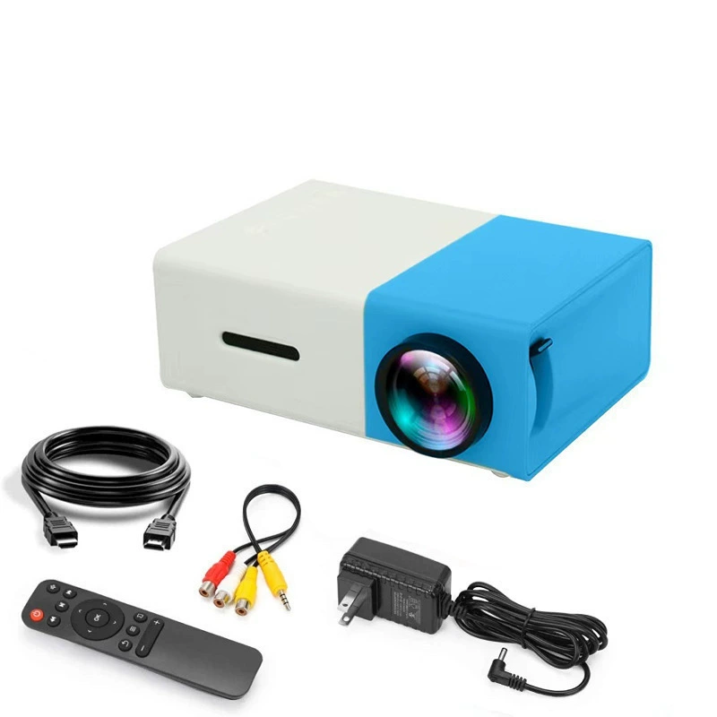Micro mini projector home small portable projector HD 1080 yellow and white projector