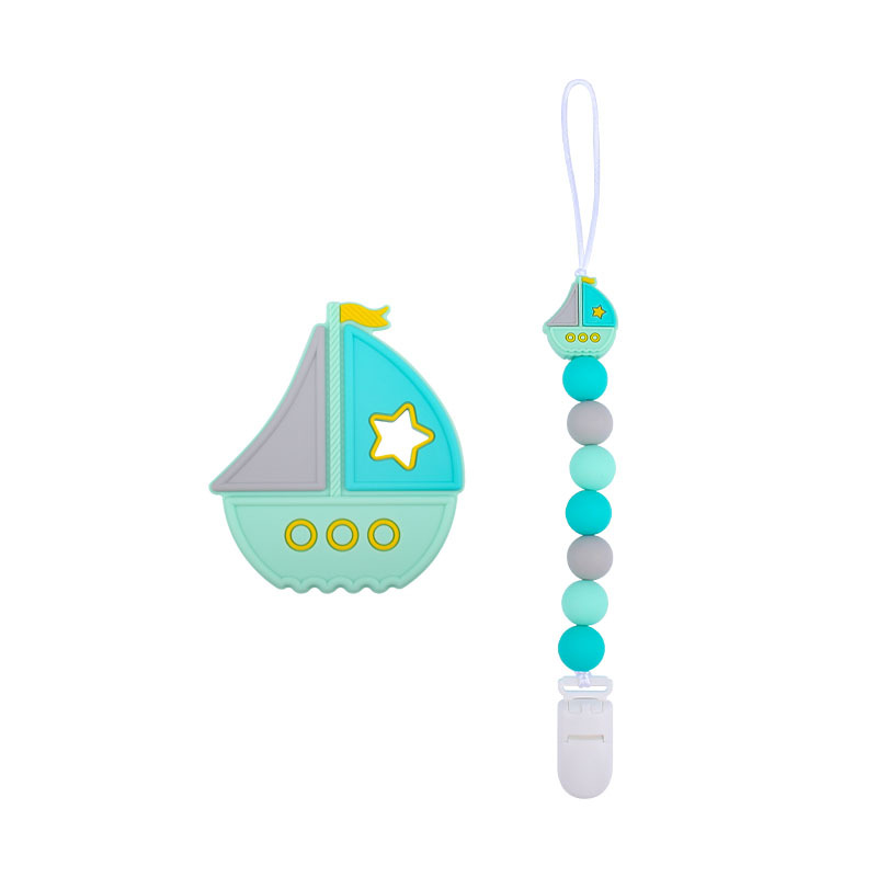 Bebé colorido de silicona vela juguete mordedor bebé Cadena de chupete de silicona AliExpress Venta caliente teether traje