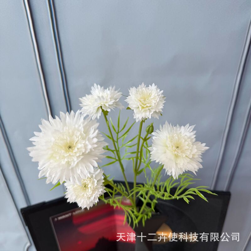 仿真花假花5头矢车菊桌面摆件ins风拍照道具批发跨境家居装饰花束|undefined