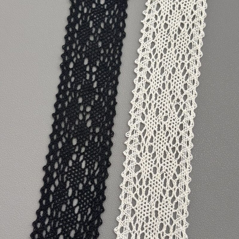 4cm Solid Color Symmetrical Hollow-Out Clothing Accessories Cotton Thread Lace DIY Handmade Materials Tablecloth Curtain Lace Decoration