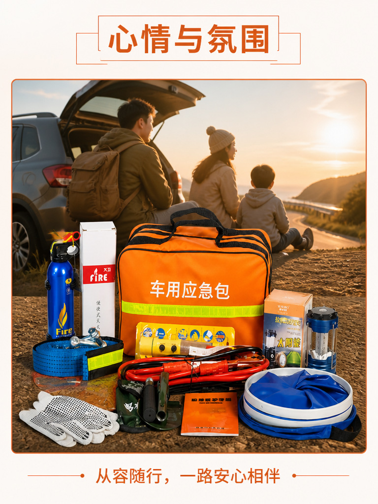 Car Fire Extinguisher Emergency Kit, Small Portable Rescue Medical Kit, Car First Aid Kit Emergency Equipment