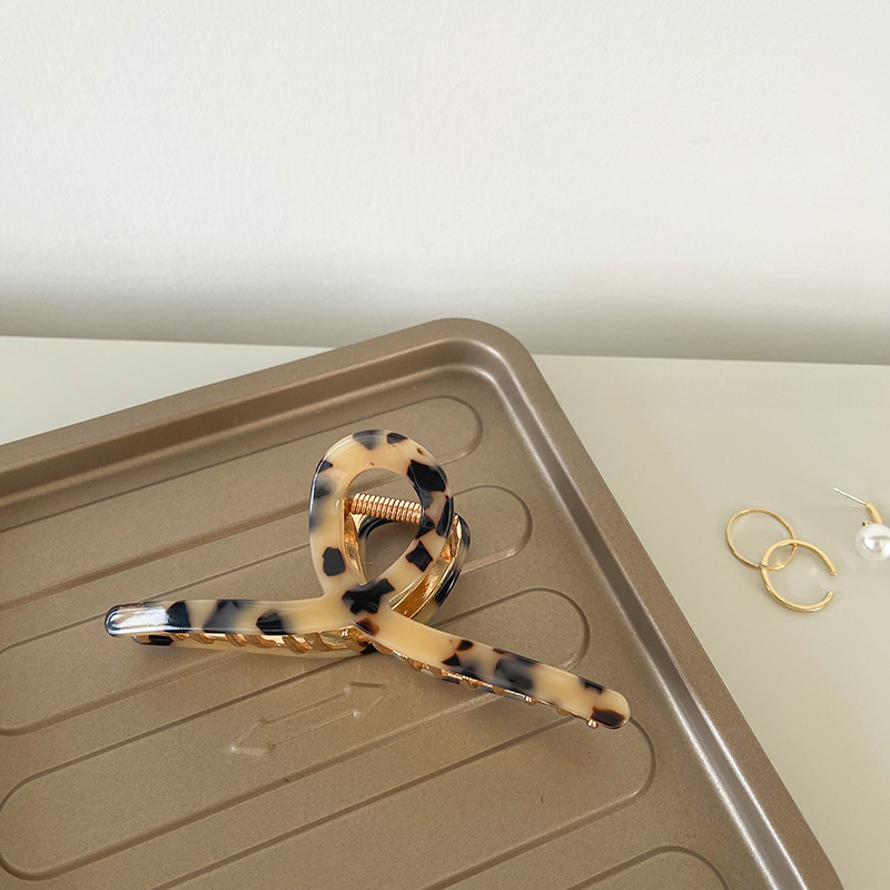 Stor hårklämma för damer elegant acetat grip sommarstil_voghion.com