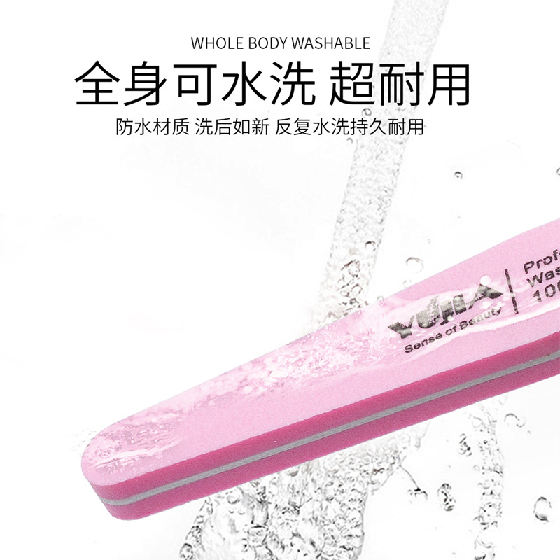 Esponja de diamante de alta elasticidad, lima de uñas, lijado lavable y reparador de doble cara, lima de esponja, herramienta de lijado de uñas