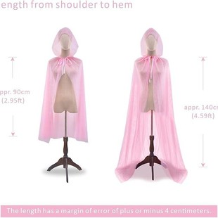 Double-Layer Mesh Hooded Shawl Anime Cosplay Costume Halloween Cloak Masquerade Children's Short Cape