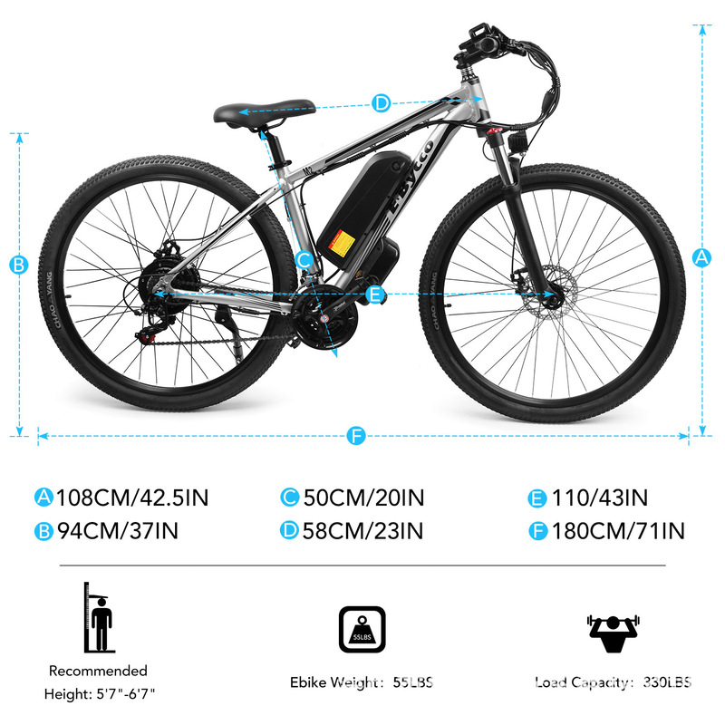 メーカー直販Ebyccoクロスボーダー電動自転車代発29インチ21速通勤マウンテンバイク|undefined