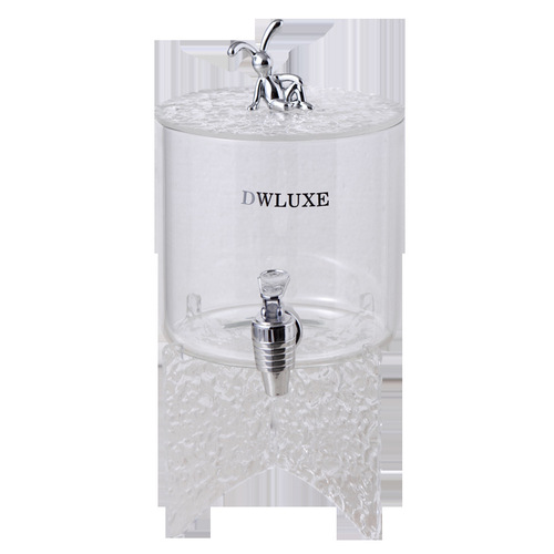 Glass cold kettle with faucet large capacity fruit tea bucket bucket beverage bucket water cup water set cold kettle
