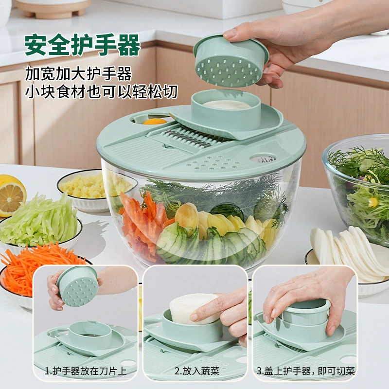 Многофункциональная кухонная нарезка для овощей, ручной поворотный дренажный корзинный сепаратор, сушилка для фруктов и овощей, удобный девайс для обезвоживания салатов из капусты и овощей