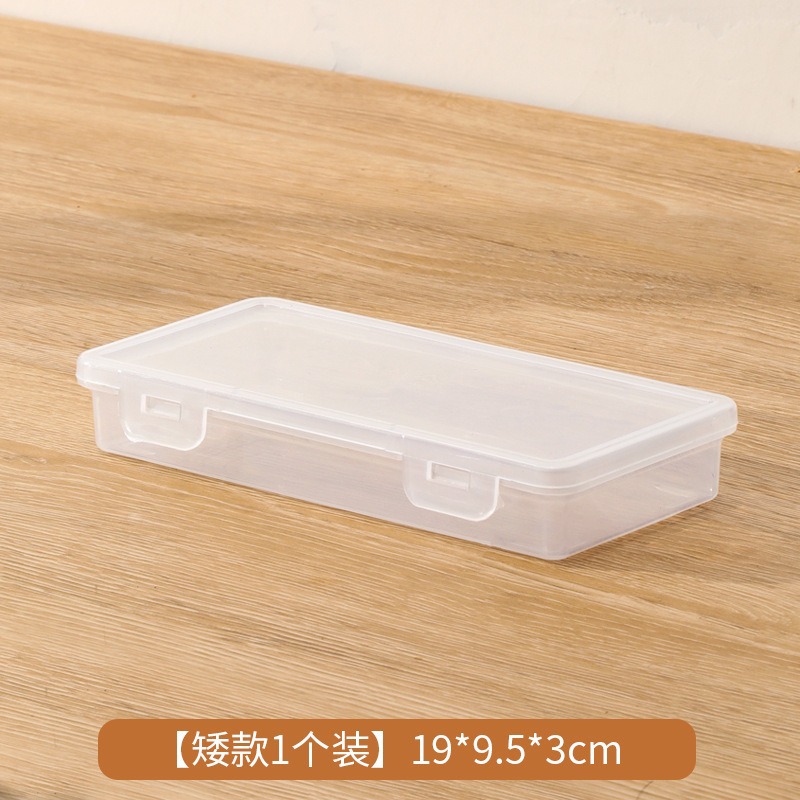 Caja de almacenamiento de lápiz de papelería transparente de gran capacidad caja de almacenamiento de plástico de plomo de color para niños caja de dibujo de lápiz