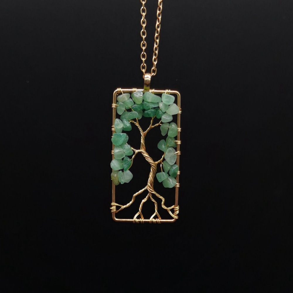 Ethnic Style Tree Crystal Plating Pendant Necklace 1 Piece