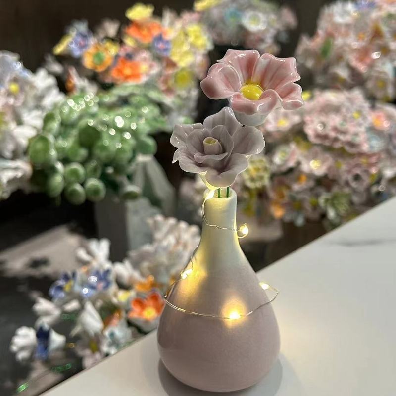 景徳鎮セラミックフラワーバレンタインデーデスクトップ装飾品卒業記念ギフトクリエイティブ誕生日ギフト教師の日のギフト|undefined