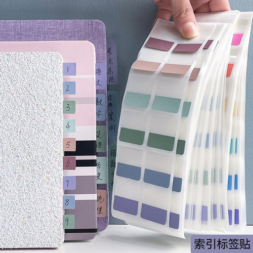 Morandi Label Stickers Post-it Notes Marking Paper Students Colorful Fluorescent Stickers Bookmark Paper Index Stickers Wholesale