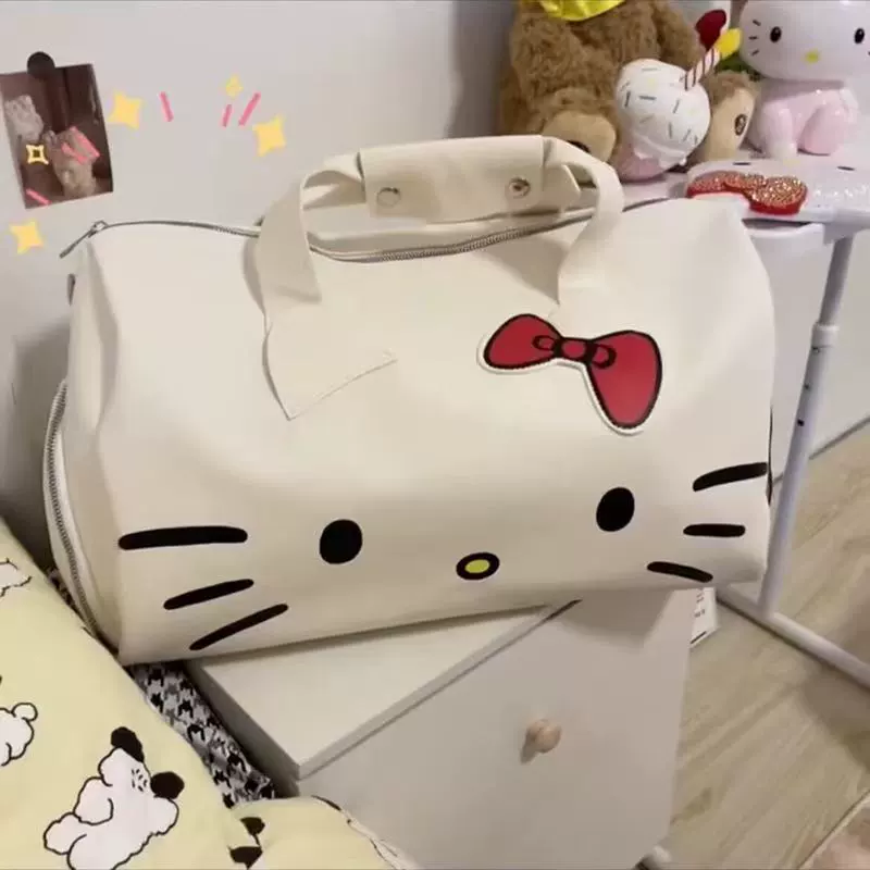 Дорожная сумка через плечо (Hello Kitty) мультяшная, белая