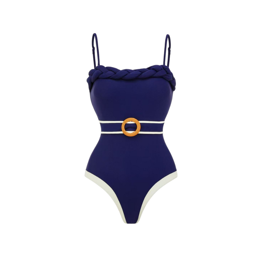 Women's Clothing Fashion Sexy Slim Fit One Piece Swimsuit For Women With Nylon Belt Two Piece Swimsuit Set_ecoleips.com