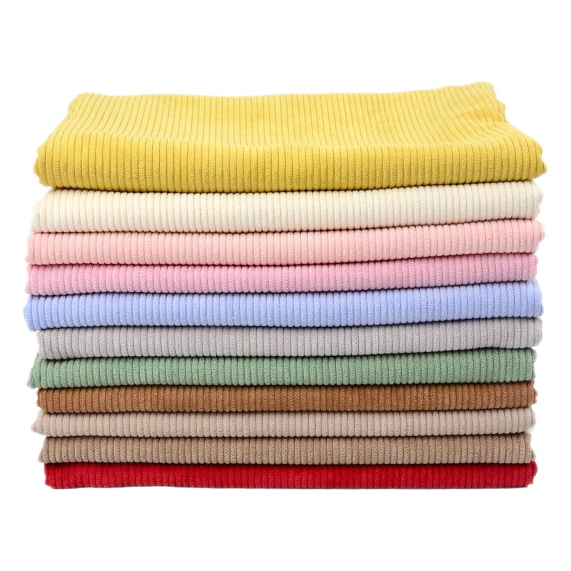 Tela de pana de terciopelo camisa de pana abrigo suéter ropa de tela de color sólido Chaqueta de algodón acolchado pantalones sofá cubierta de tela