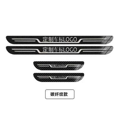 Welcome Pedal Stainless Steel – Dekorativ pedal başlıqları - carbon-fiber-pattern-custom-logomessage-models
