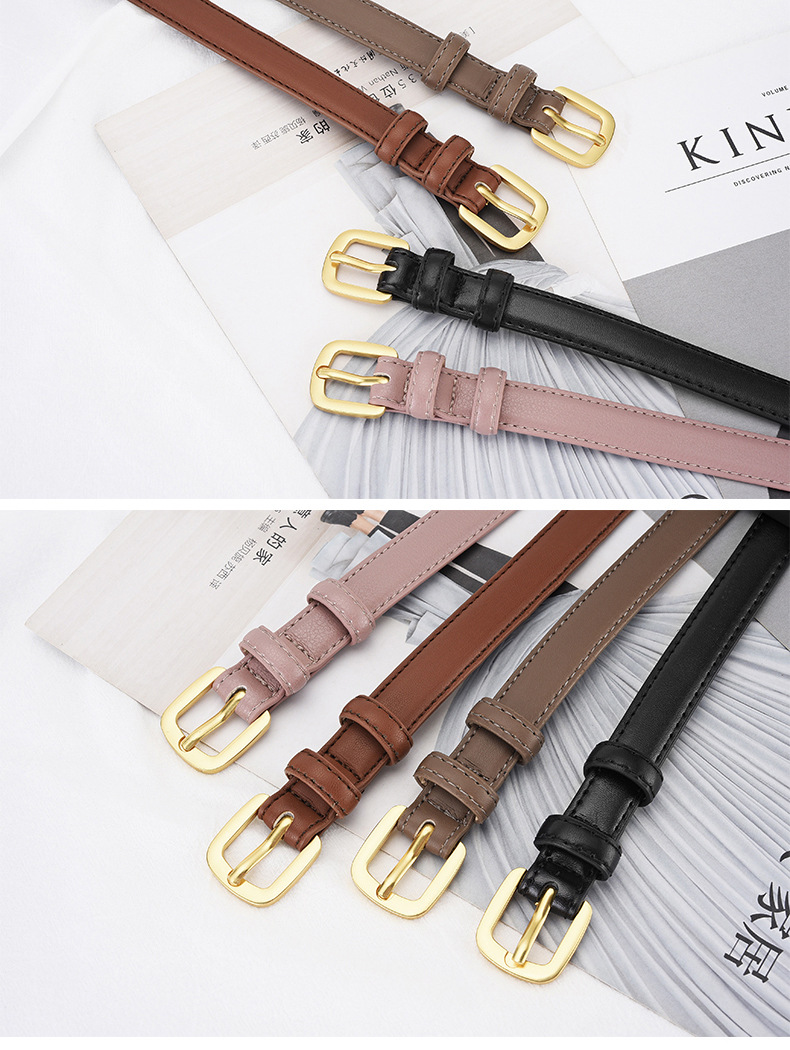 150g Weight Belt Classification 1 Piece Quantity Daily Occasion Pu Leather, Alloy Material Solid Color Pattern Women'S Gender Simple Style Style Simple Style Solid Color Pu Leather Alloy Women's Leather Belts 1 Piece