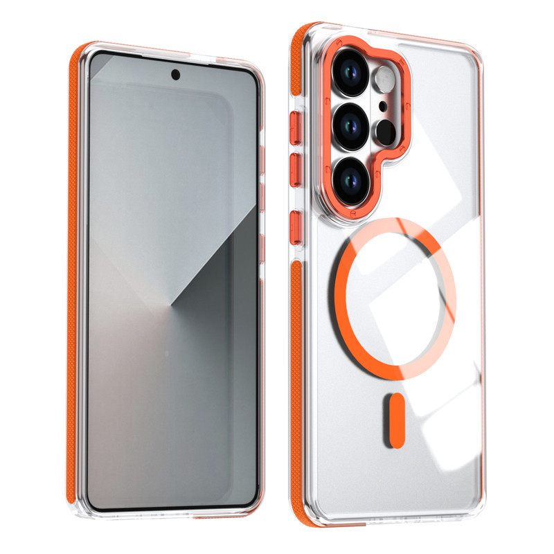 Suitable for Samsung S26Ultra Transparent Mobile Phone Case, Simple Magnetic Phone Protective Cover for Samsung S25/25Plus Suitable for Samsung S26Ultra Transparent Mobile Phone Case, Simple Magnetic Phone Protective Cover for Samsung S25/25Plus
