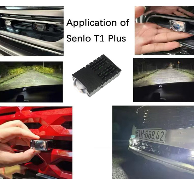 Car LED front fog lamp i17 grid grid spotlight 1.5 inch white yellow two-color module matrix motorcycle electric