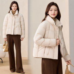 沧州棉服时尚立领棉服女短款外贸跨境新款冬季小个子面包服厚外套