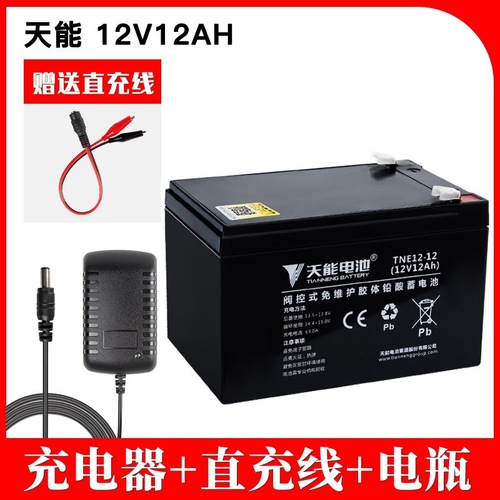 12V7ah儿童电动车玩具汽车6V12v伏铅酸童车电瓶12V12蓄电池充电器