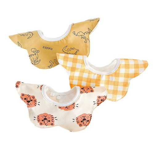 ins Korean style cotton baby bibs baby saliva towel 360 degree rotatable waterproof flower saliva pocket 0-2 years old