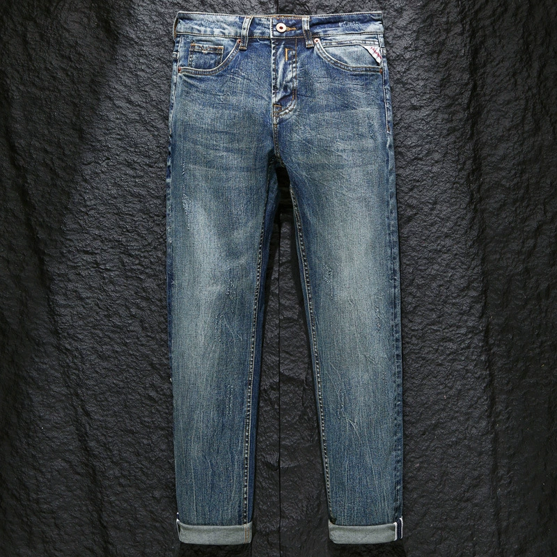 Comfortable elastic autumn quality loose straight jeans, oversize