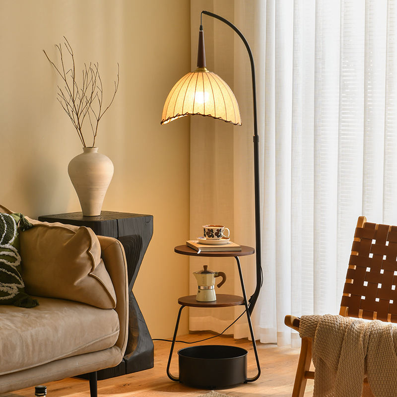 Medieval Style Floor Lamp, Living Room, Sofa, Coffee Table, Atmosphere Lamp, Bedroom Bedside Table, Storage Rack, Integrated Table Lamp