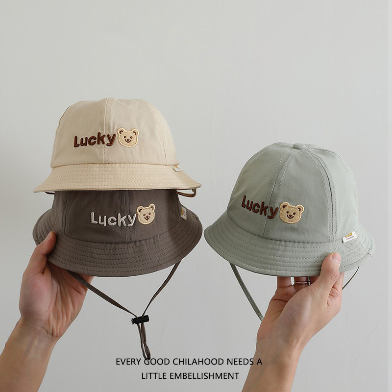Sombrero de bebé primavera y otoño gorro de pescador lindo lindo niñas y niños viajan sombrero solar universal de verano