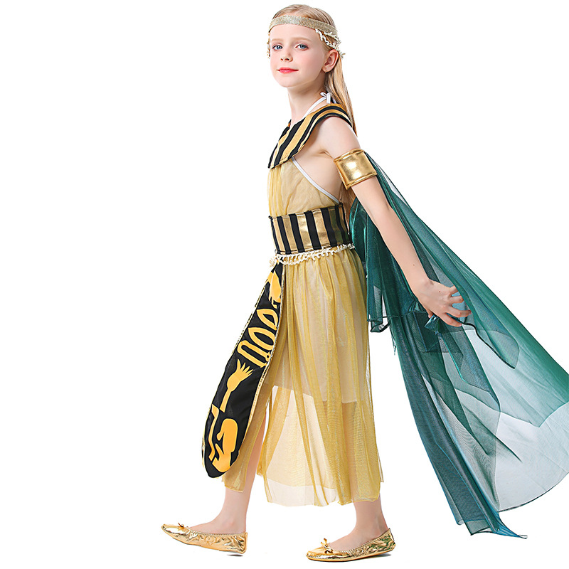 Halloween traje de los niños cosplay faraón egipcio Cleopatra etapa drama rendimiento ropa baile