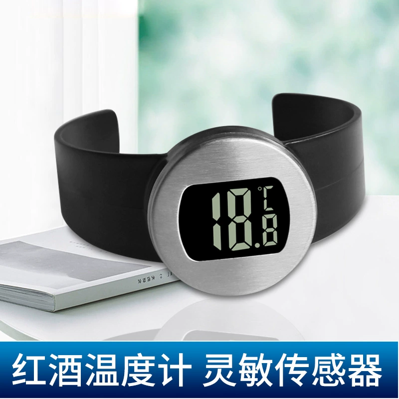 Трансграничный хит продаж, электронный цифровой дисплей, термометр для красного вина из нержавеющей стали, аксессуары, термометр для красного вина, термометр для вина