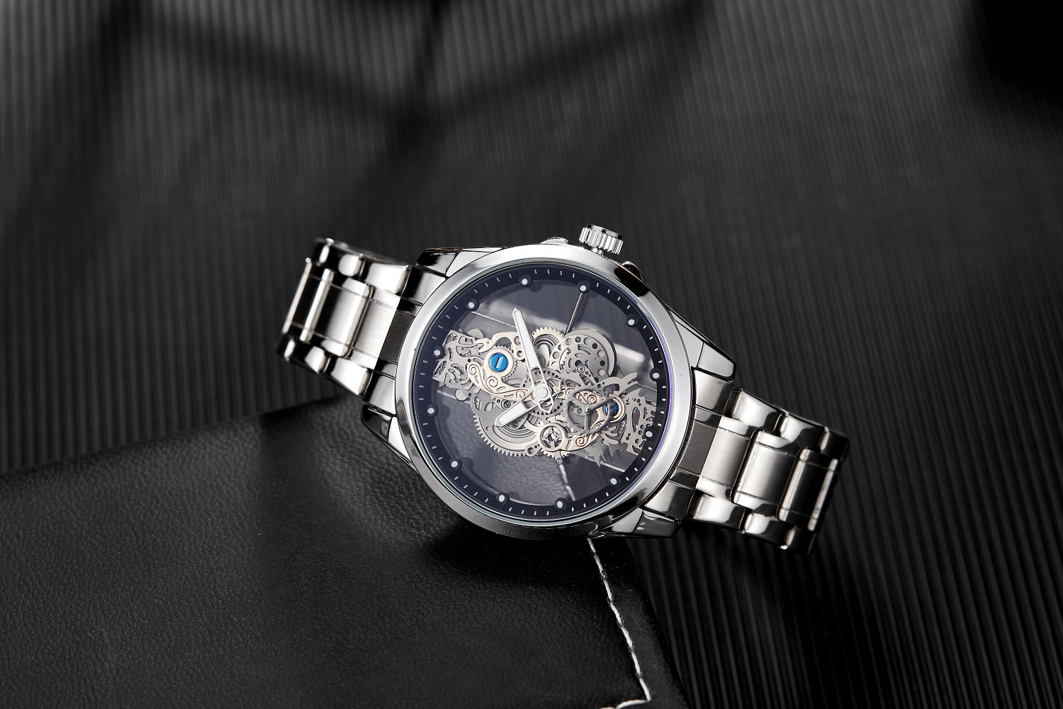 Automatic Mechanical Watch For Men Double Sided Skeleton Design_voghion.com