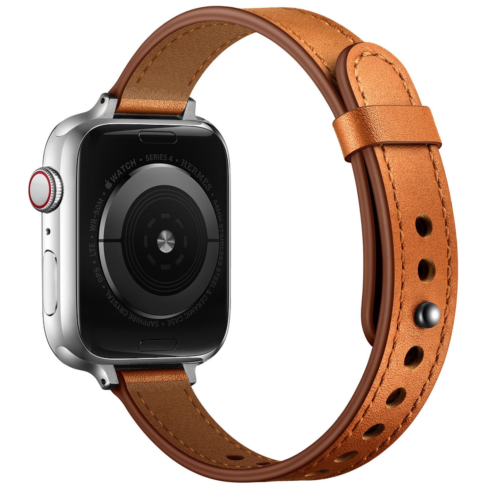 18g Weight Apple watch watchband Classification Genuine leather Material Solid Color Pattern Retro Style Retro Solid Color Apple Watch Watchband 77