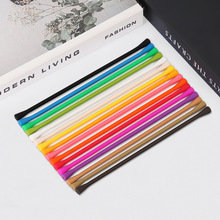 跨境热销彩色硅胶手环DIY珍珠玉石配件创意百搭七彩硅胶手链条