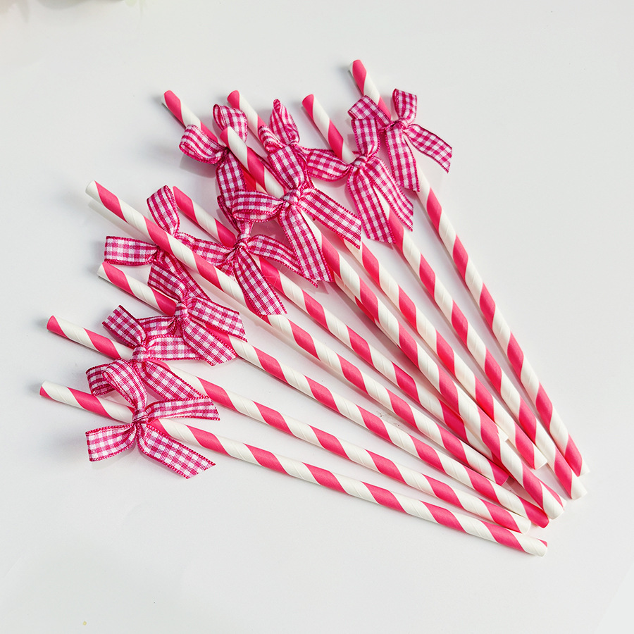 Inventario creativo de papel de arco de cuadrillas de paja decoración de fiesta mesa de postres vestido de cumpleaños botella de pudín inserción de Navidad