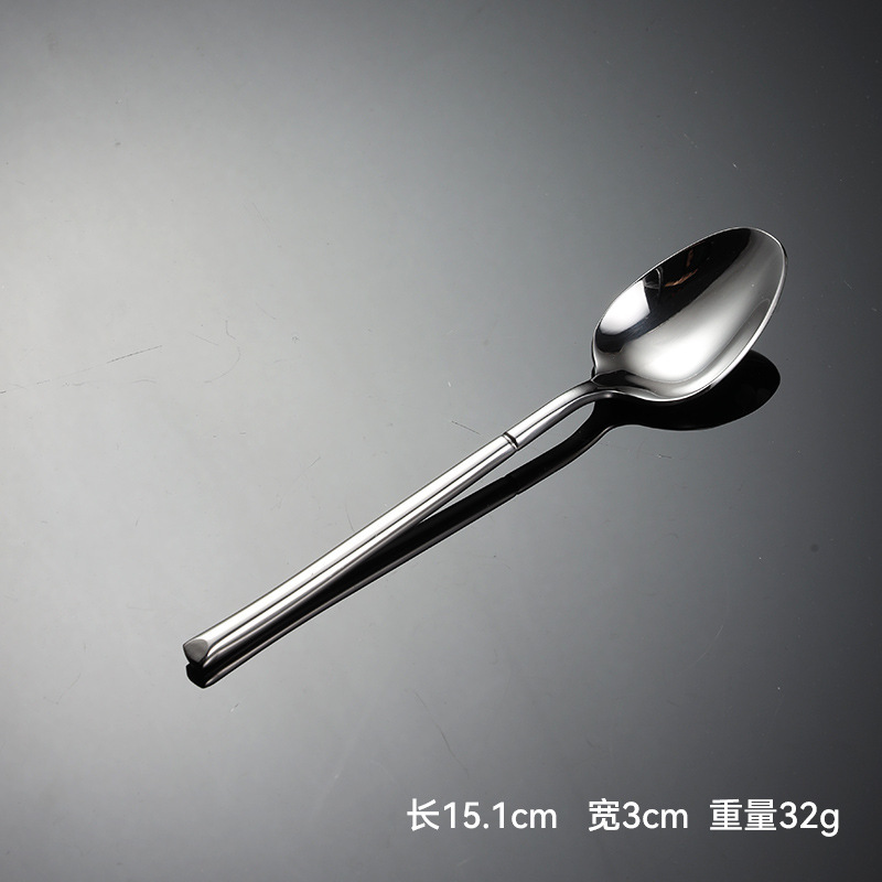 エーン304ステンレスナイフとフォークスプーン西食器多規格騎士鏡面研磨角柄会社プレゼント|undefined