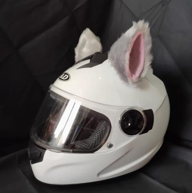 Decorative Cat Ears Accessory for Motorcycles, Electric Scooters, Kuromi Headwear, Helmet, Detachable 3D Motorcycle Accessory