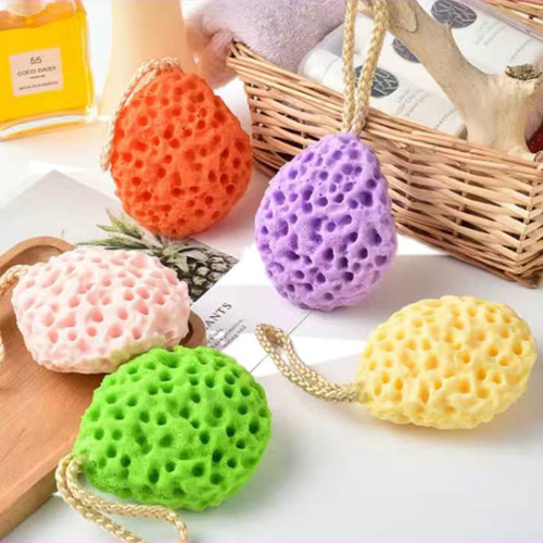 Japanese honeycomb bath ball is comfortable and does not fall apart. Super soft sponge. Children's cute bath foaming rub bath. Female bath flower.
