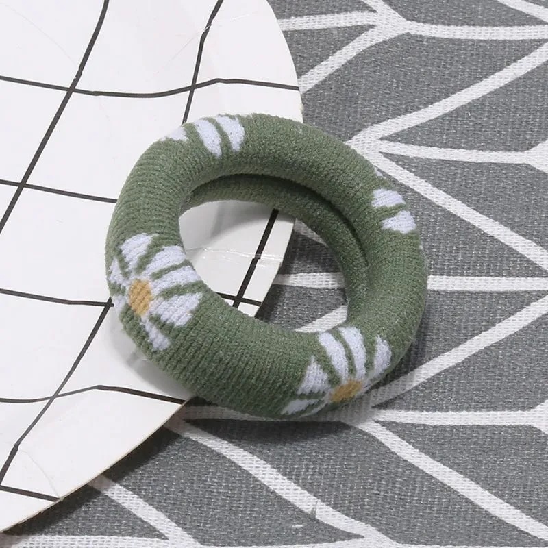 Moda nueva versión coreana de alta elasticidad sin costuras toallas anillo bola cabeza simple anillo de cabello cuerda de cabeza gruesa cuerda de cabeza grande